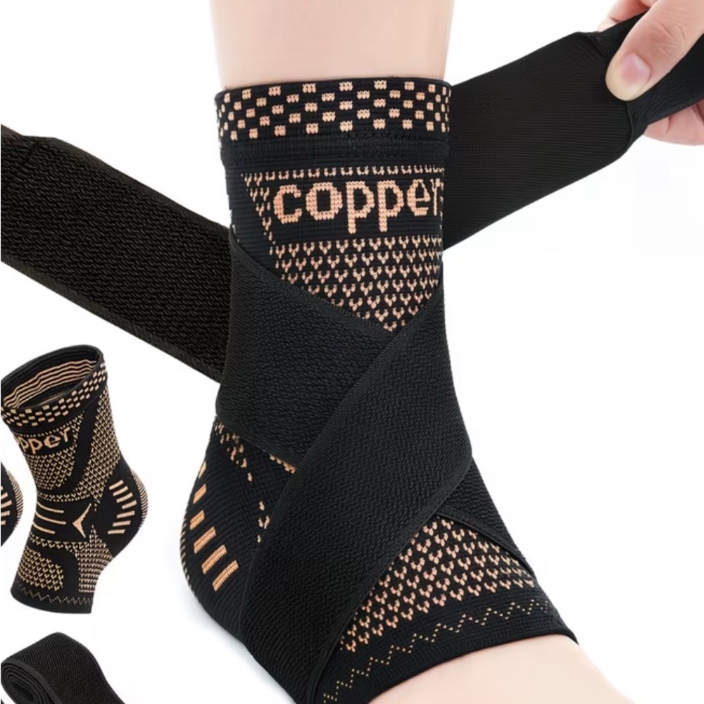 Copper Fit Compression Ankle Support large
